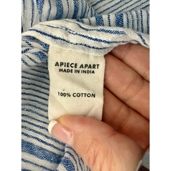 Apiece Apart Nissi Tiers Maxi Dress Blue - Size 2 - Picture 6 of 9